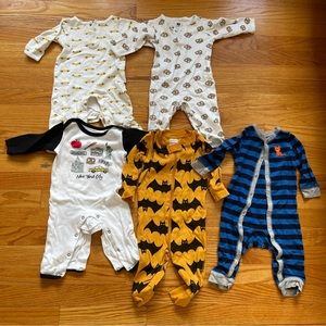 Baby boy 6-9M, 9-12M Long-sleeve Onesies Bundle